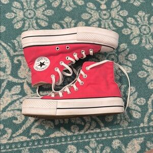 Converse hot pink High-Top Sneakers slightly used